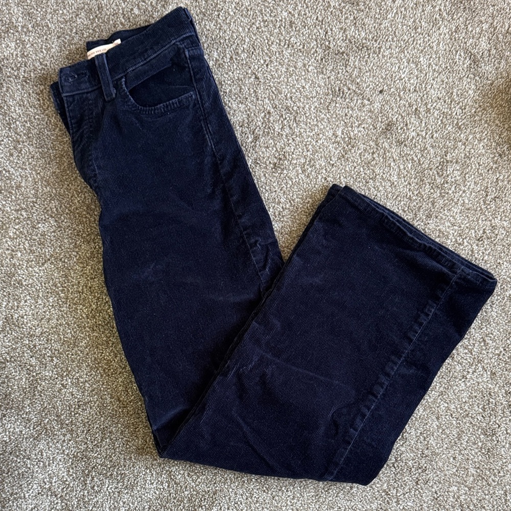 Levi’s Ribcage Wide Leg Navy Corduroy Jeans